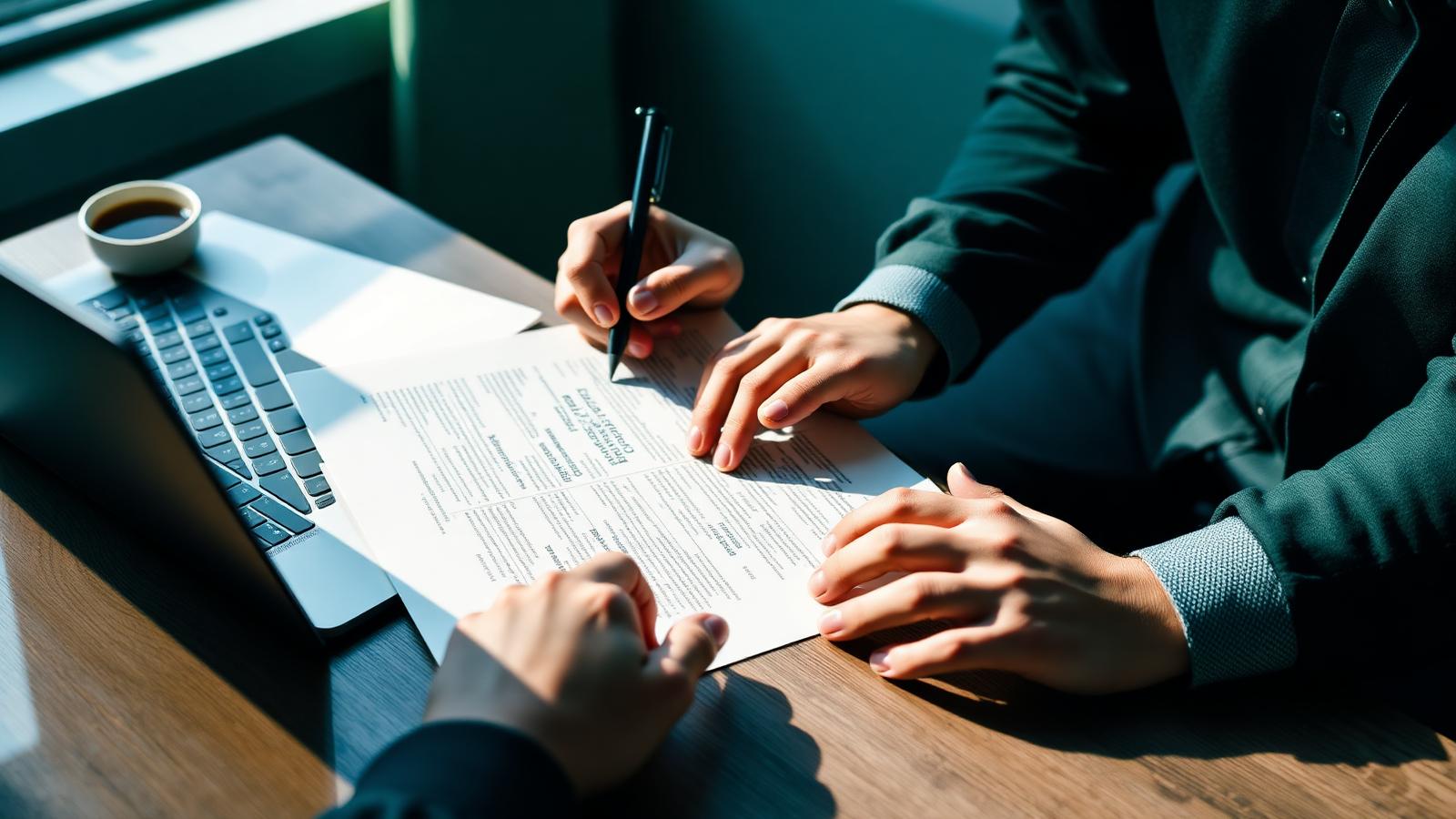 Bright professional office with documents on the table